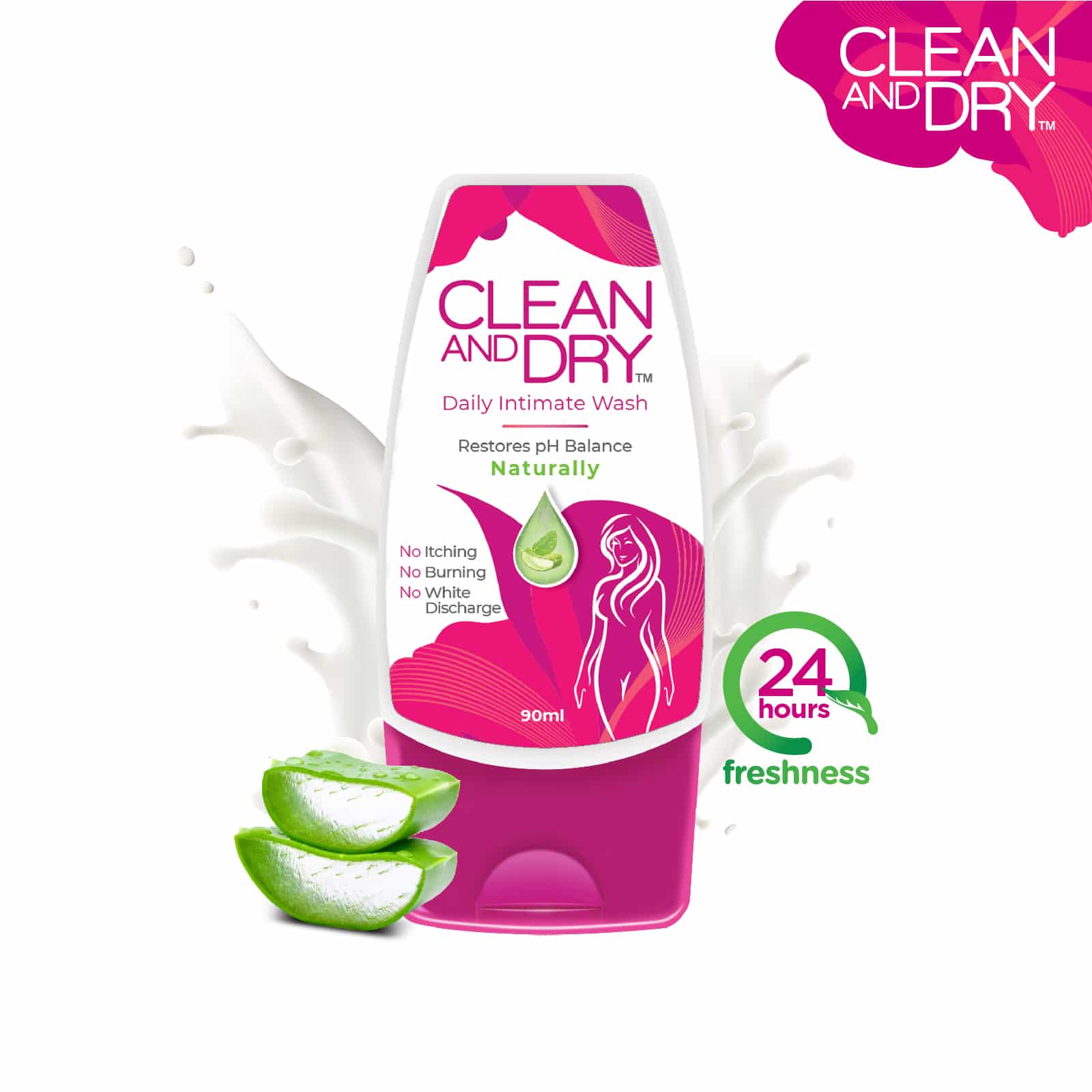 Clean & Dry Daily Intimate Wash - 90 ml