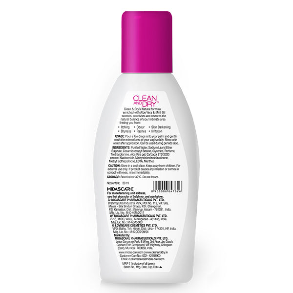 Clean & Dry Daily Intimate Wash 20 ml
