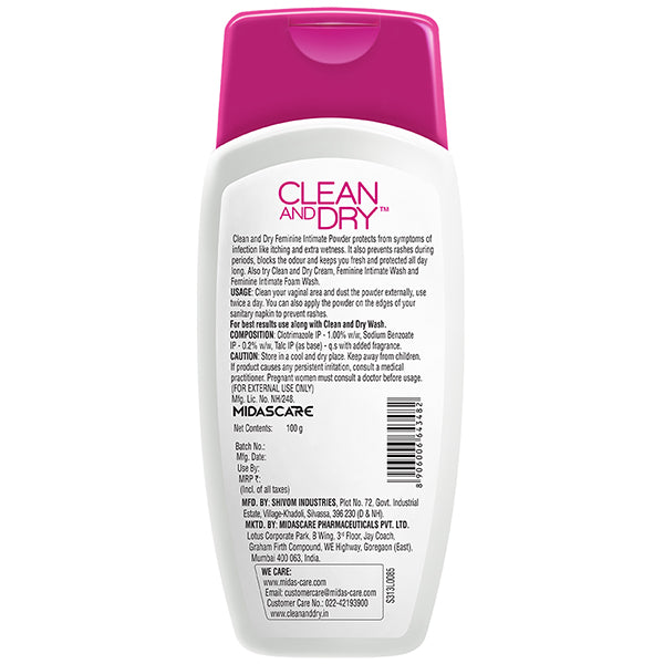 Clean & Dry Intimate Powder 100gm