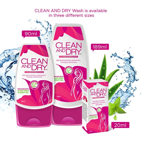 Clean & Dry Daily Intimate Wash - 190 ml