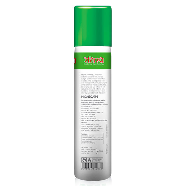 Relispray 135gm Pain Relief Spray I Relief from Muscles Pain, Knee Pain, Backache