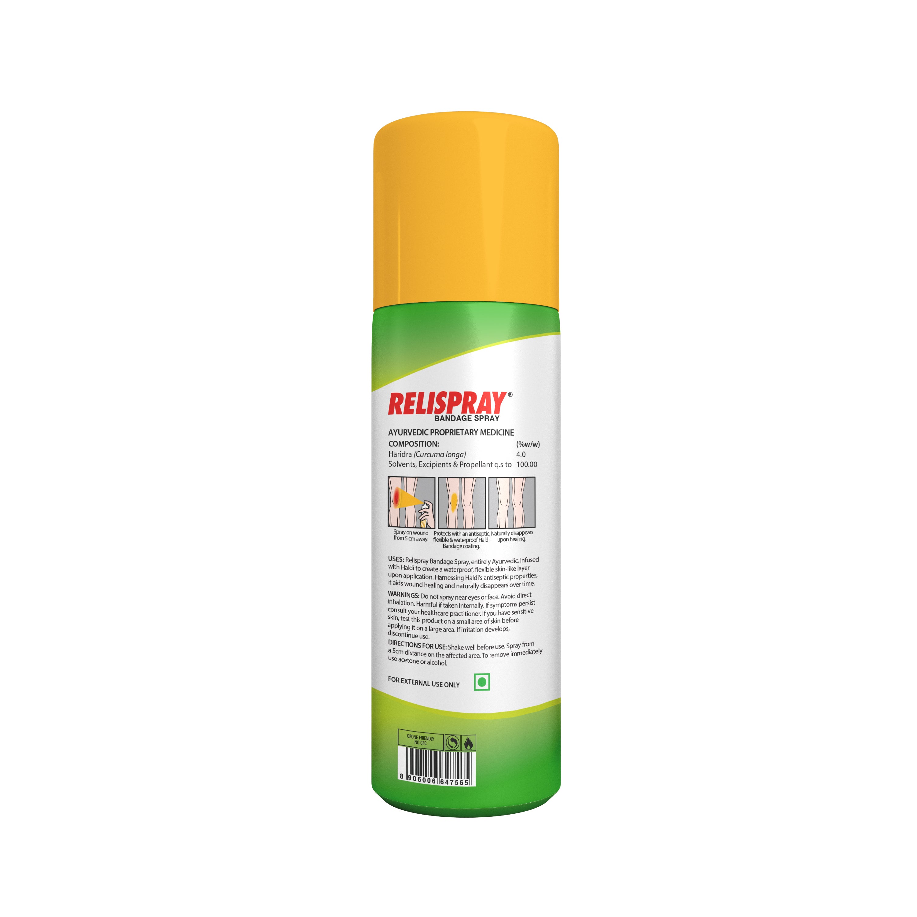 Relispray Bandage Spray Liquid bandage Spray Haldi wound spray