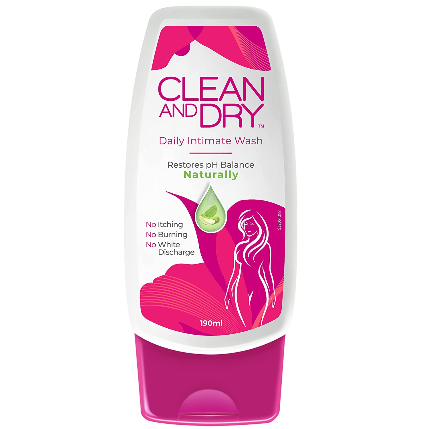 Clean &amp; Dry Daily Intimate Wash - 190 ml